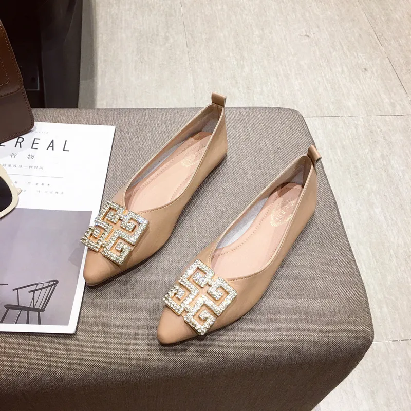 Spring women's shoes pump flats - Pink