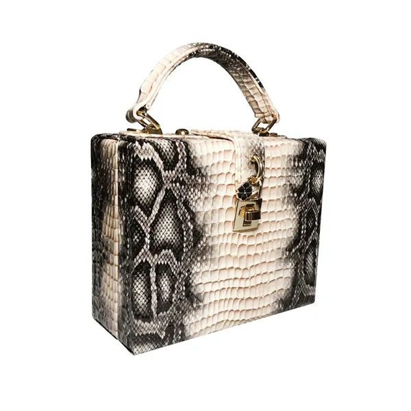 Python print handbag Apricot - Shop at LoveMi