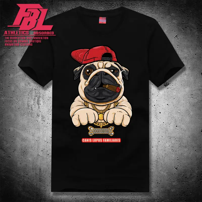 Cartoon dog short sleeve loose T-shirt