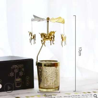Ins European Style Walking Light Rotating Candle Holder - Unicorn Y