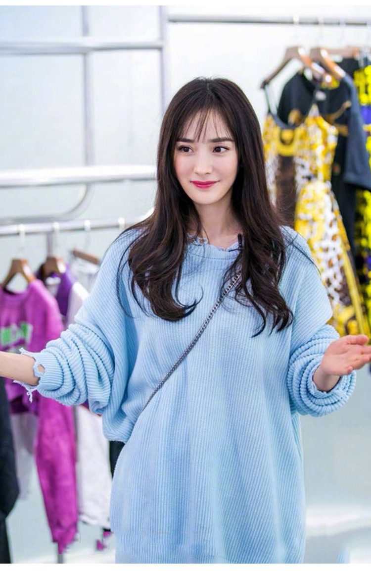 Loose fringed fringed sweater