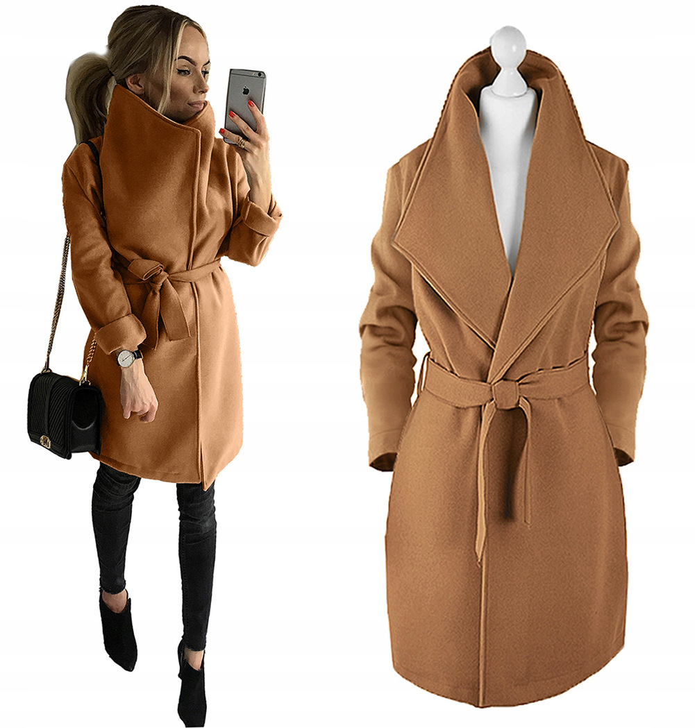 New women's long super thick wool coat