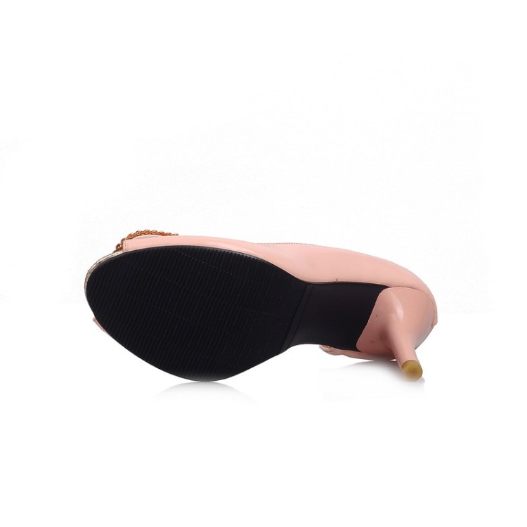 Beaded high heel sandals women stiletto fish mouth