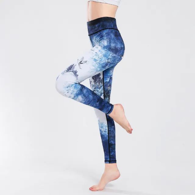 New fitness pants women's printed stretch tights - Shop at LoveMi