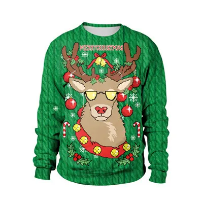 Ugly Christmas Sweater For gift Santa Elf Funny Pullove 5 Color - Shop at LoveMi