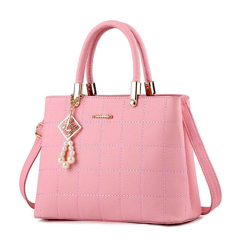 Simple and versatile ladies one shoulder messenger bag Pink - Shop at LoveMi