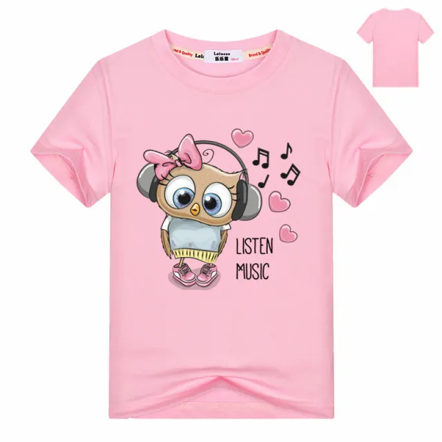 Round neck short sleeve T shirt Pink - Shop at LoveMi