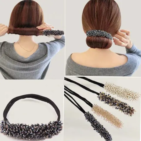 Korean Flower Bud Head Crystal Hairpin Headgear