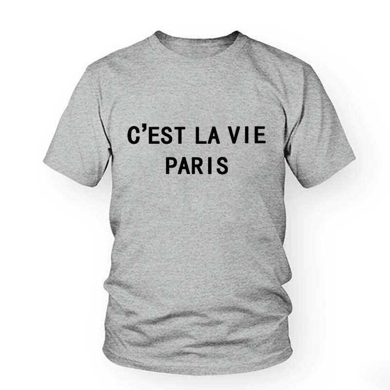 English letter T-shirt