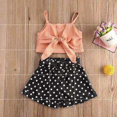 crop top polka dot shorts suit Black - Shop at LoveMi