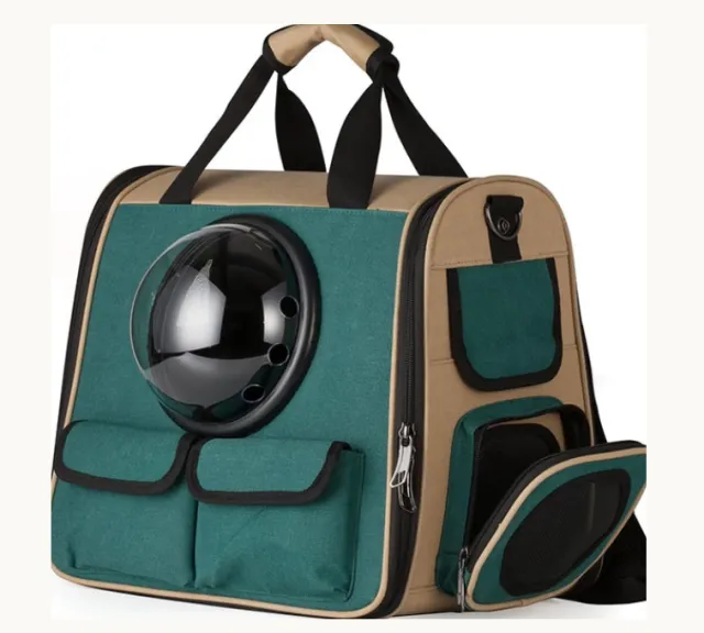 Cat Dog Out Door Portable Backpack Green1 - Shop at LoveMi