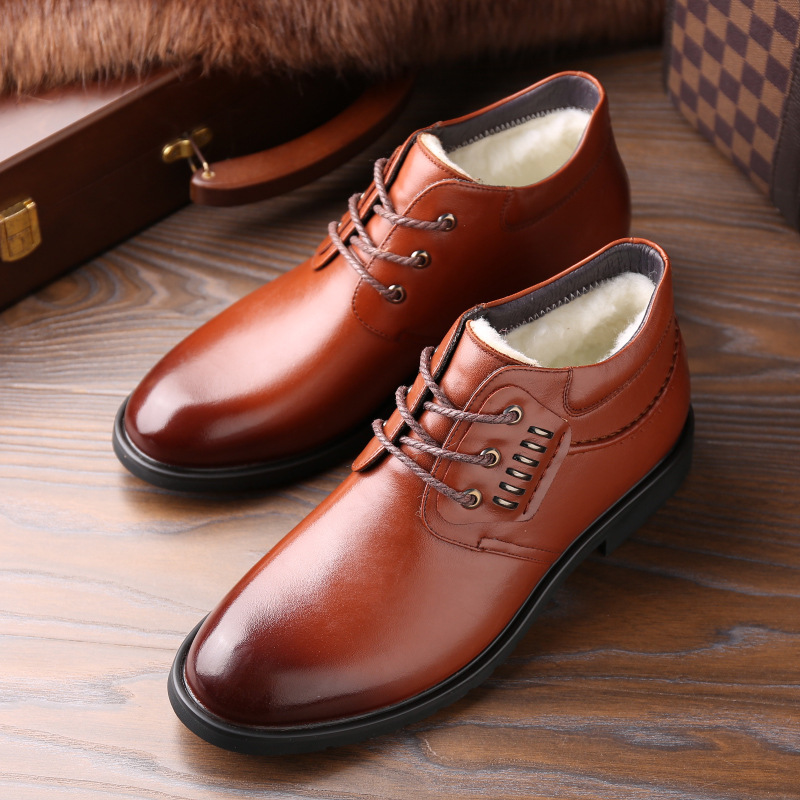Men's high-top shoes lace up cotton shoes