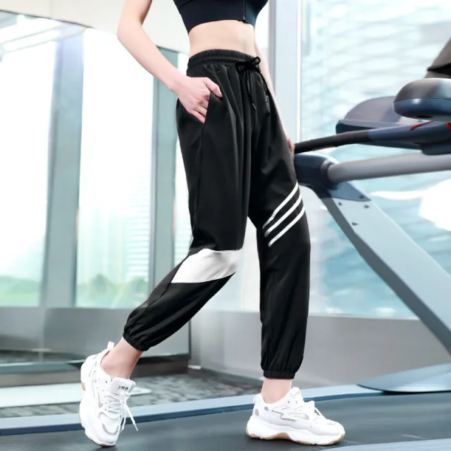 Women's new sports trousers harem pants with feet Black - Shop at LoveMi