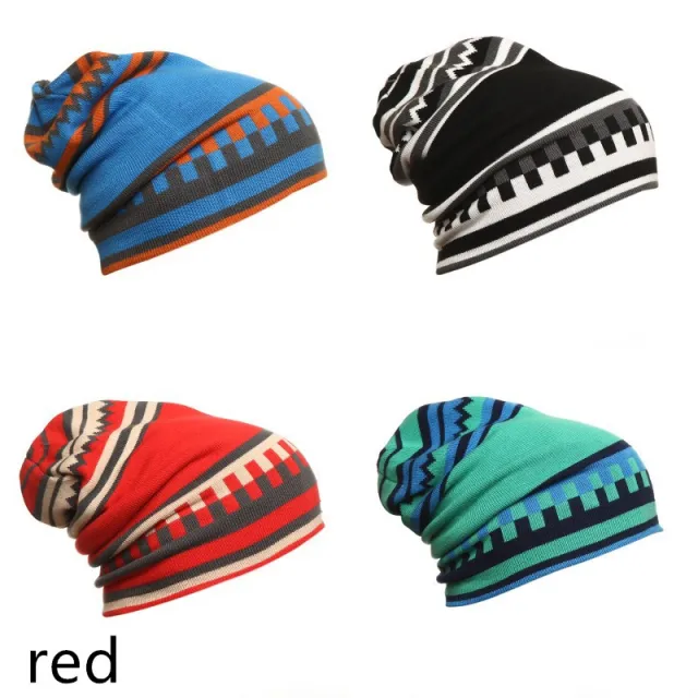 Ski hat knitted hip hop Korean tide pile hat Red - Shop at LoveMi
