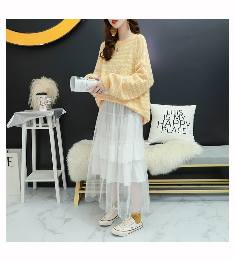 Lazy style long sleeve fashion sweater