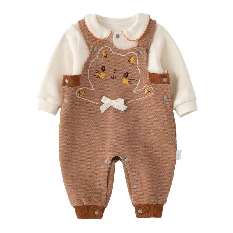 Girls double-layer bib suit