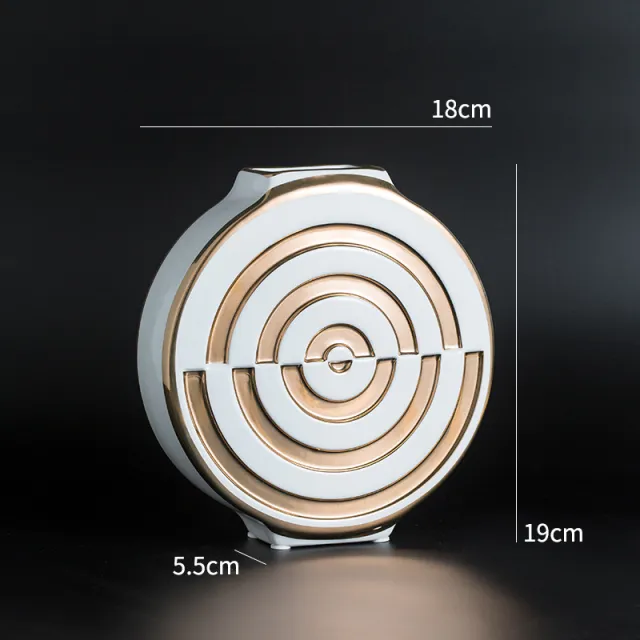 Light luxury gilt edged porcelain vases living room vase accessories Gold - Shop at LoveMi