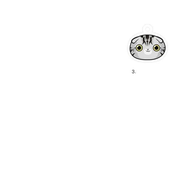 Cat name brand customized identity card bell 3Style - Shop at LoveMi