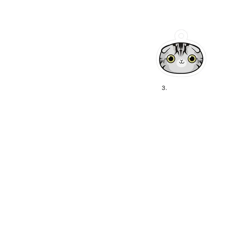 Cat name brand customised identity card bell - 3Style