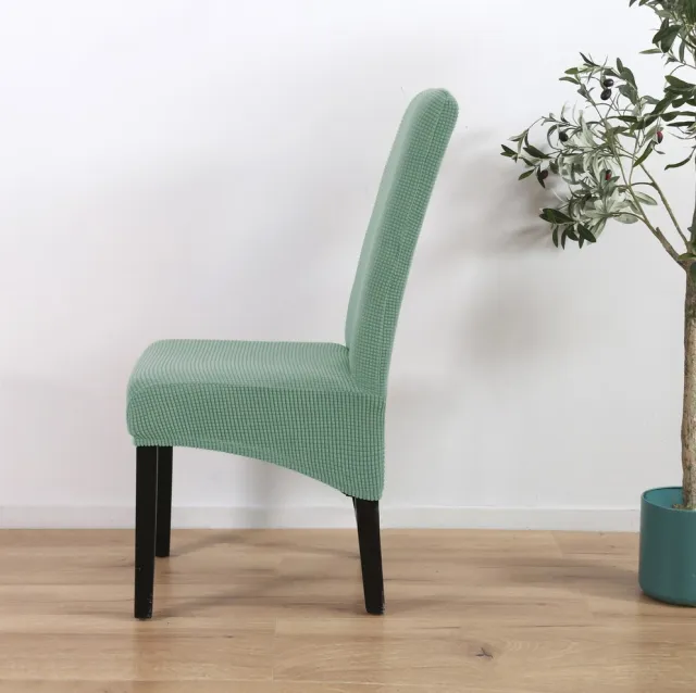 Large slanting knit padded chair cover Lake Green - Shop at LoveMi