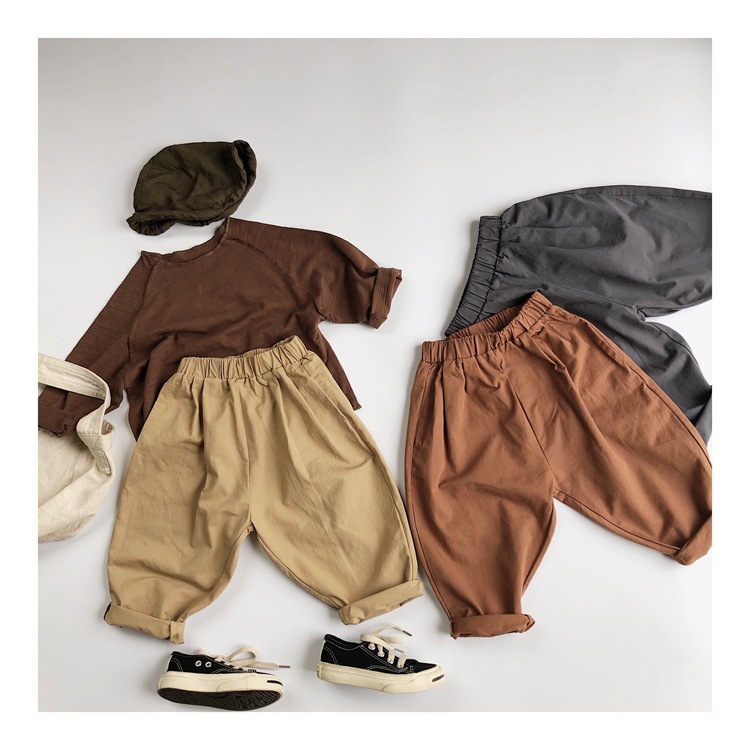 Cotton Woven Trousers Carrot Pants — view 4