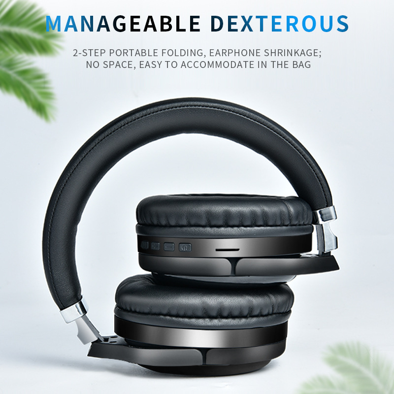 Folding headset with stereo wireless headset