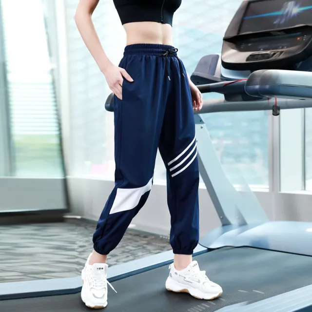 Women's new sports trousers harem pants with feet Dark Blue - Shop at LoveMi