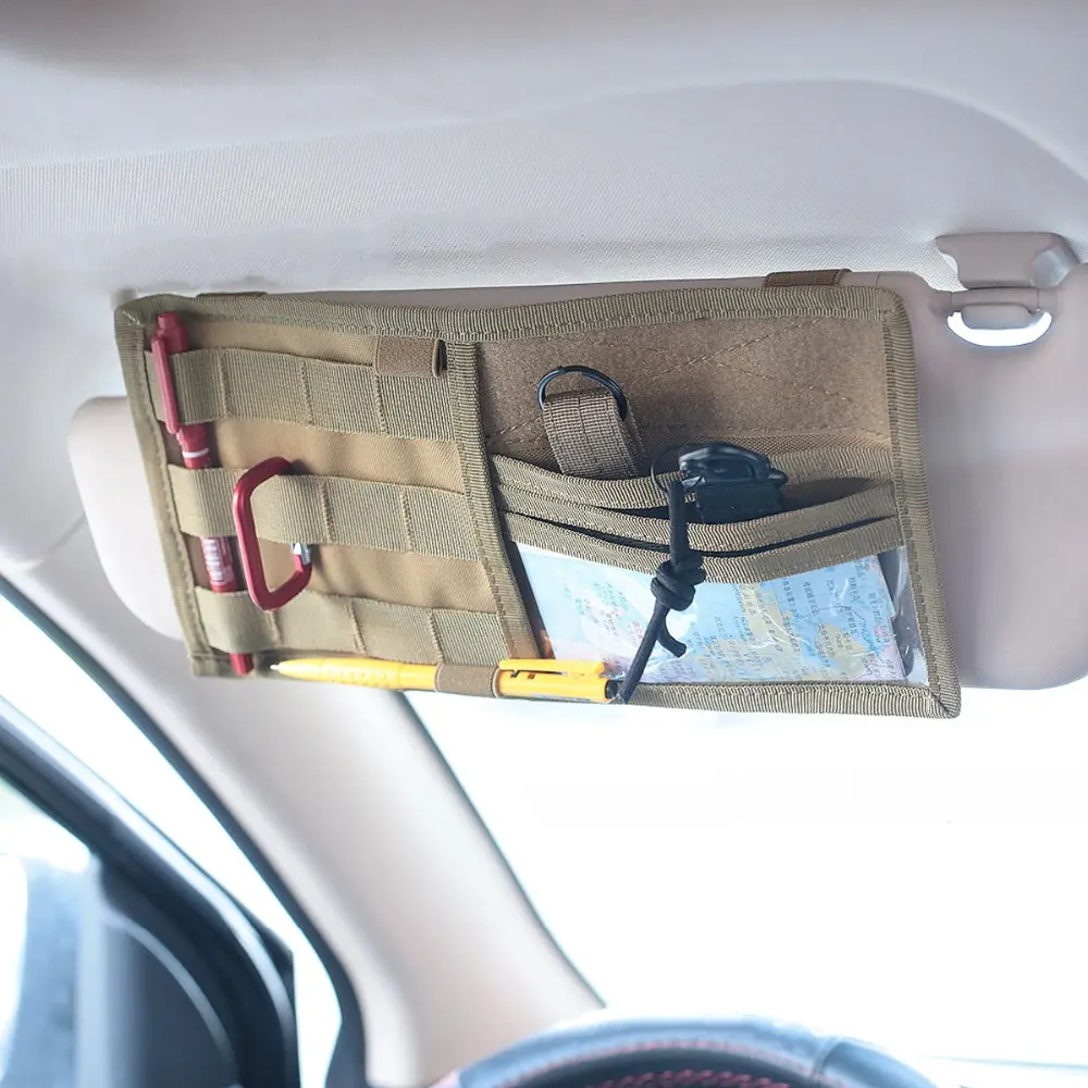 Car Sunshade Tactical Storage Bag Visor Panel Holder Car