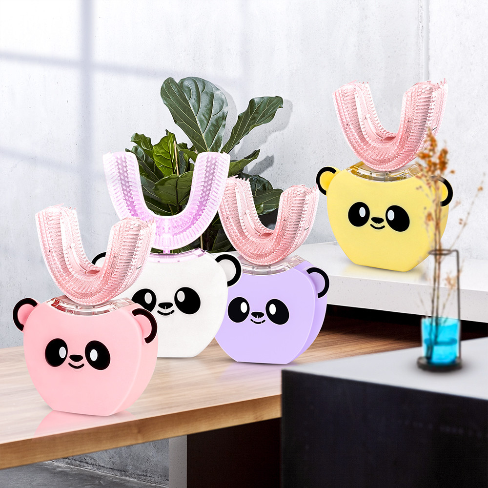 Children's automatic toothbrush 3-6-8-16 years old high frequency vibration sonic electric U-shaped toothbrush