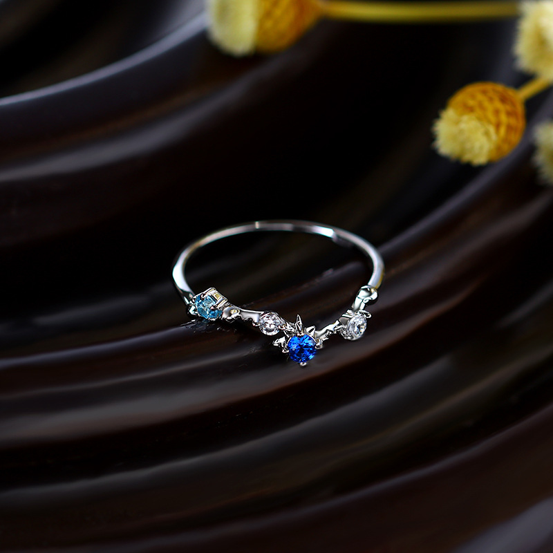 Fashion Personality Big Dipper Sun Zircon Ring