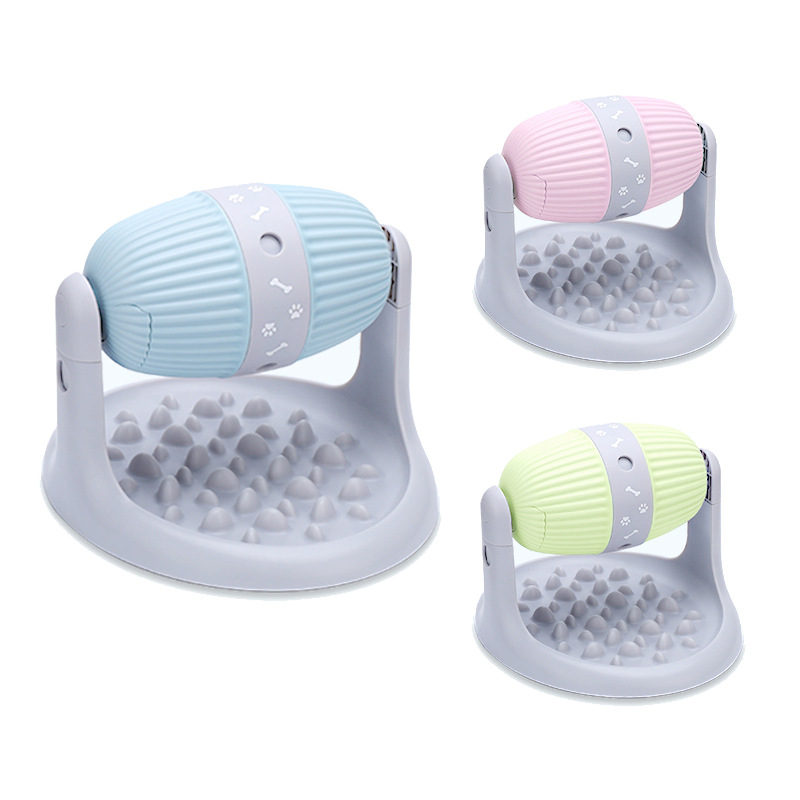 ของเล่นสัตว์เลี้ยงแบบดรัม เลี้ยงช้า 3 สี ป้องกันการกินเร็ว ลดความเครียดสำหรับสุนัขและแมว