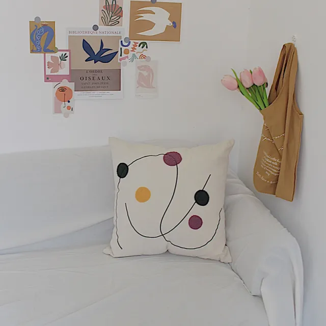 Sofa decoration pillow net celebrity homestay pillow White - Shop at LoveMi