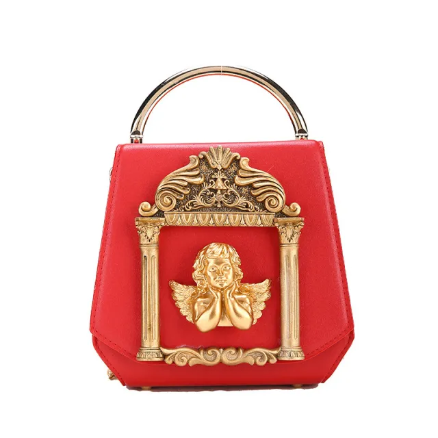 Baroque Angel Clutch Bag Ladies One Shoulder Diagonal Bag Red - Shop at LoveMi