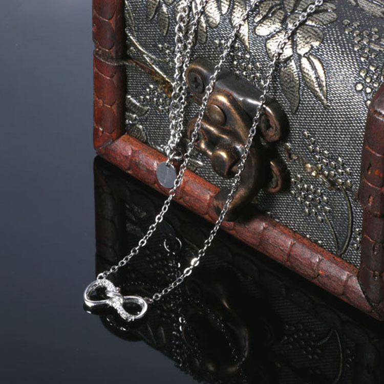 Bowknot Sterling Silver Fashion European and American Pendant Necklace