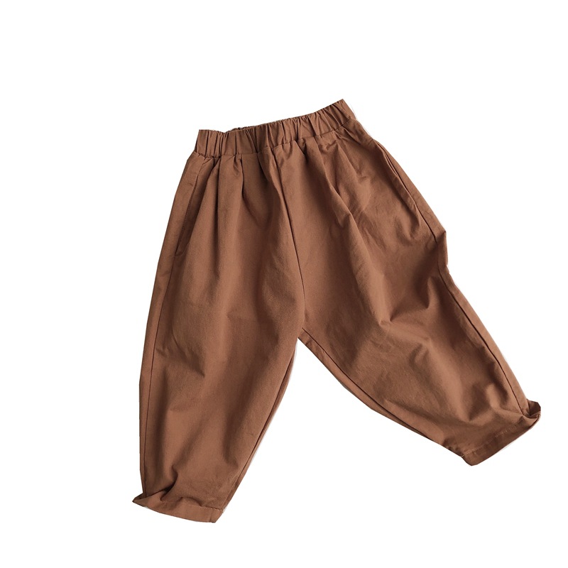 Cotton Woven Trousers Carrot Pants — view 5