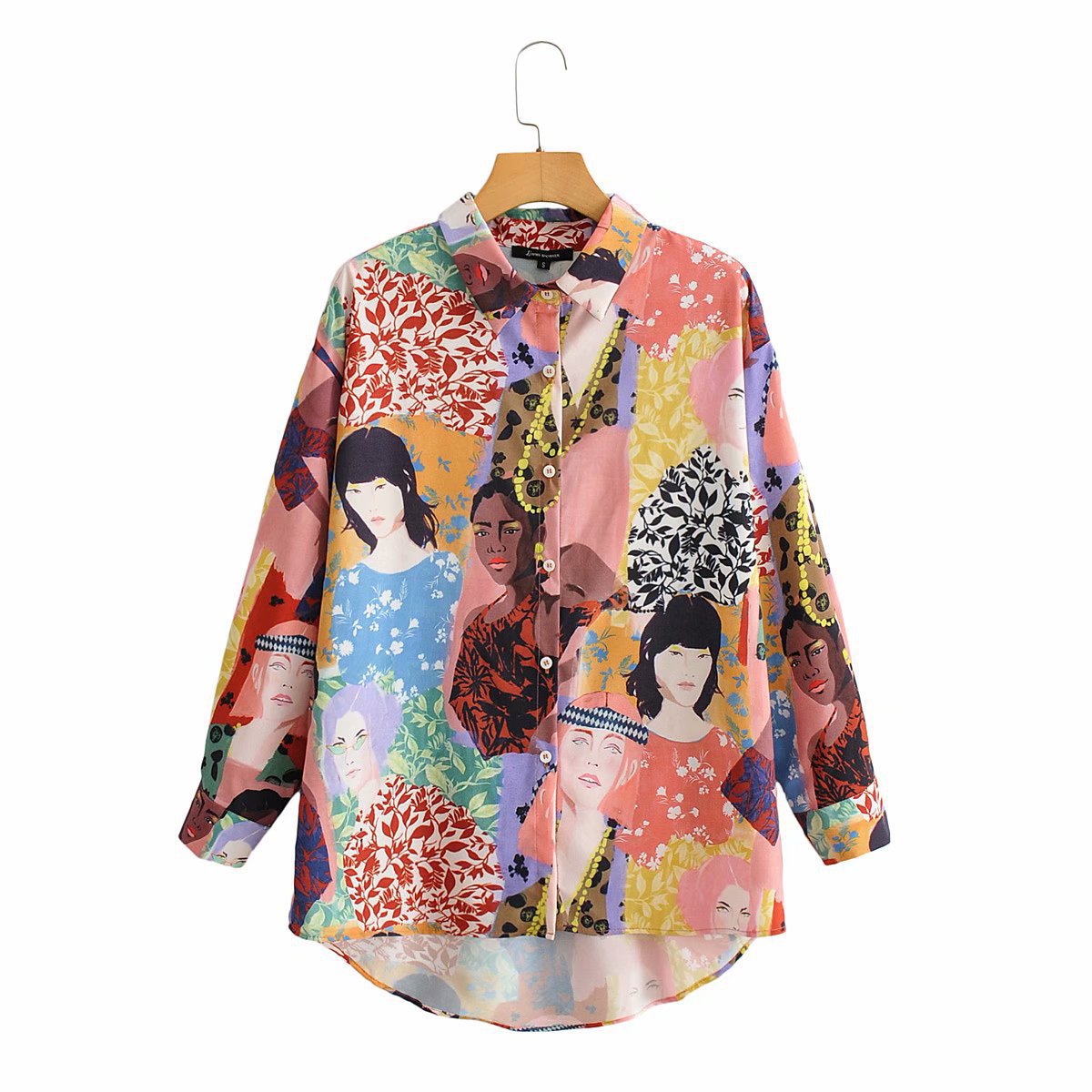 Oil painting beauty print shirt