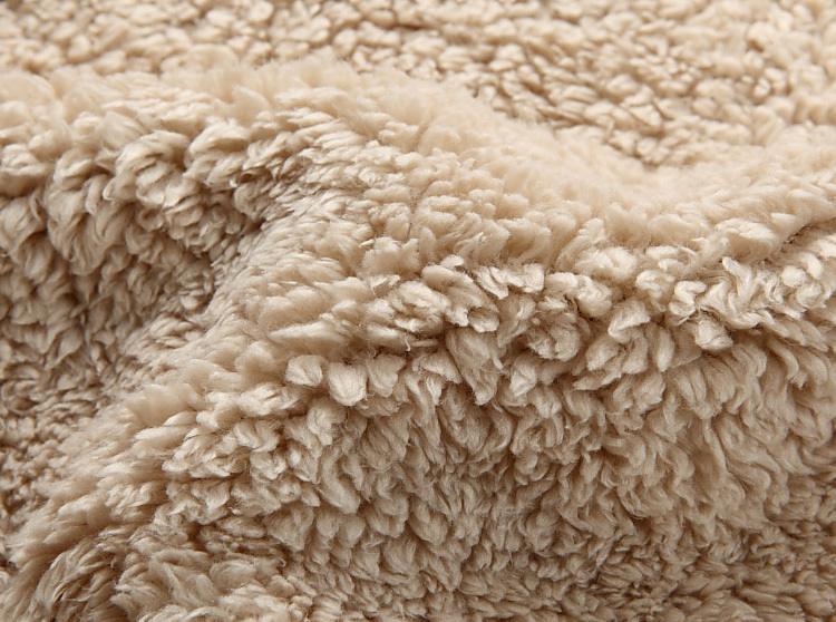 Hooded thick plus fleece cardigan loose casual jacket