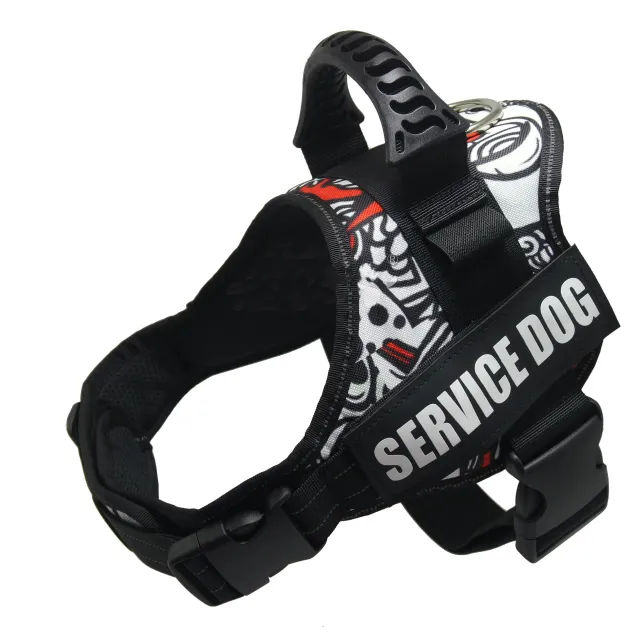 Explosion proof Chest harness pet leash Black White - Shop at LoveMi
