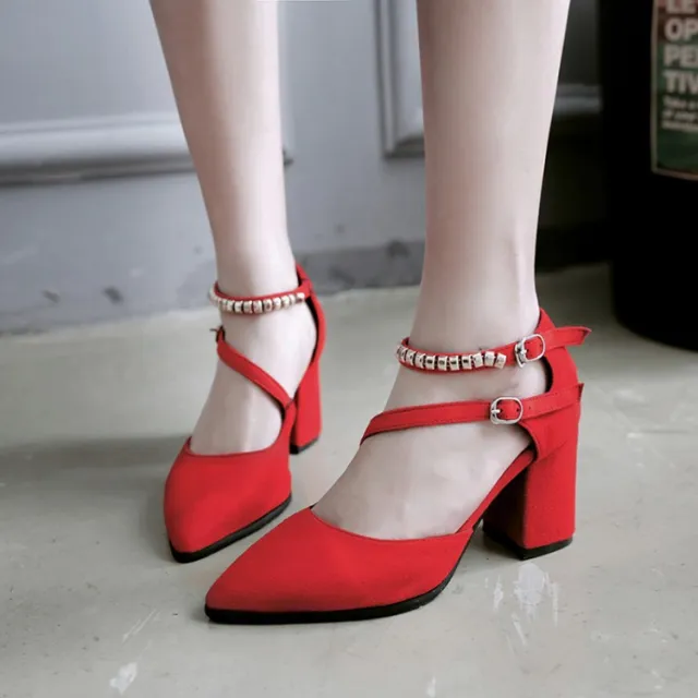 Oversize sandals with chunky heel Red - Shop at LoveMi