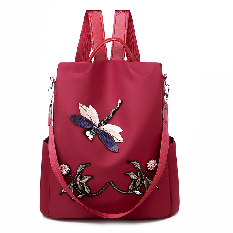 Oxford cloth embroidered Dragonfly Travel Backpack — image 1