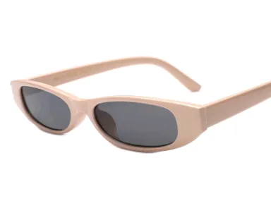 new European and American small frame sunglasses Candy color fashion sunglasses Champagne - Shop at LoveMi