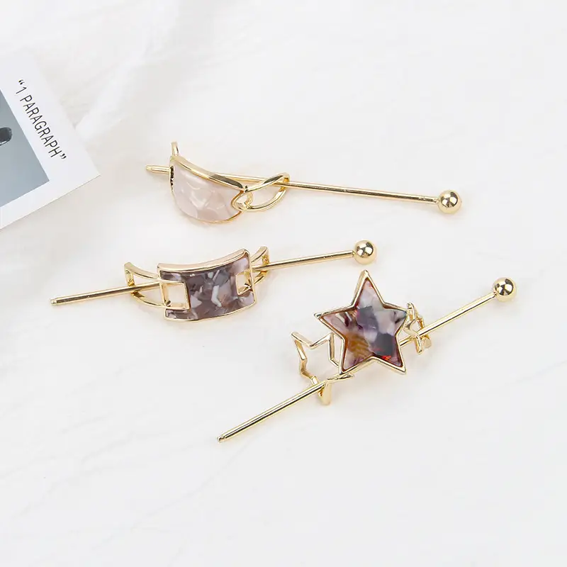 Geometric women's alloy hairpin
