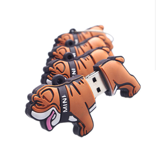 Creative cute animal silicone Bulldog car 8g16g U disk — foto 2