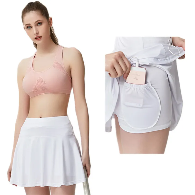 Quick breathable and anti-glitter pleats for women - White
