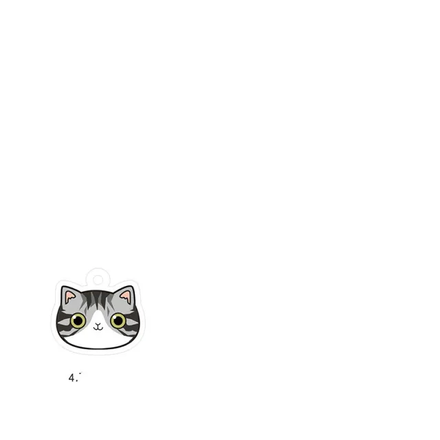 Cat name brand customized identity card bell 4Style - Shop at LoveMi