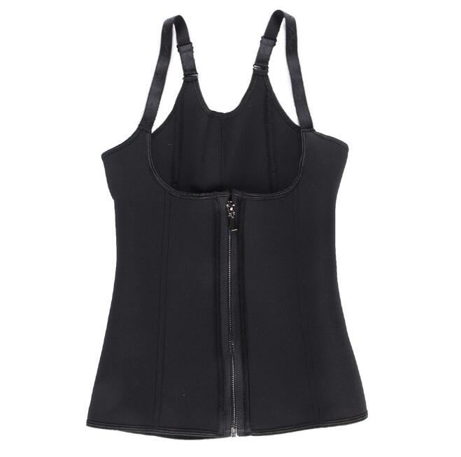 Rubber sports fitness zipper vest quick sweating lady's body jacket