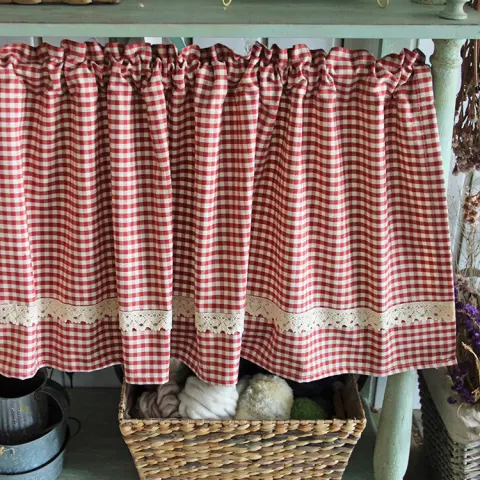 Tanabe Fabric Kitchen and Bathroom Curtains in Time Lattice