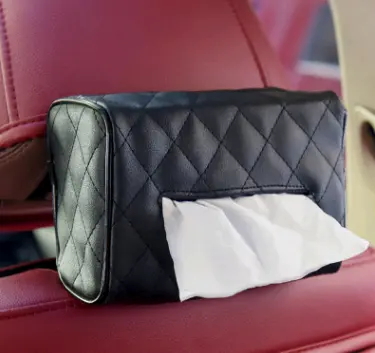 Sun visor chair back-mounted car interior tissue