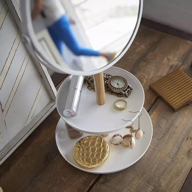 Desktop jewelry sundries storage tray