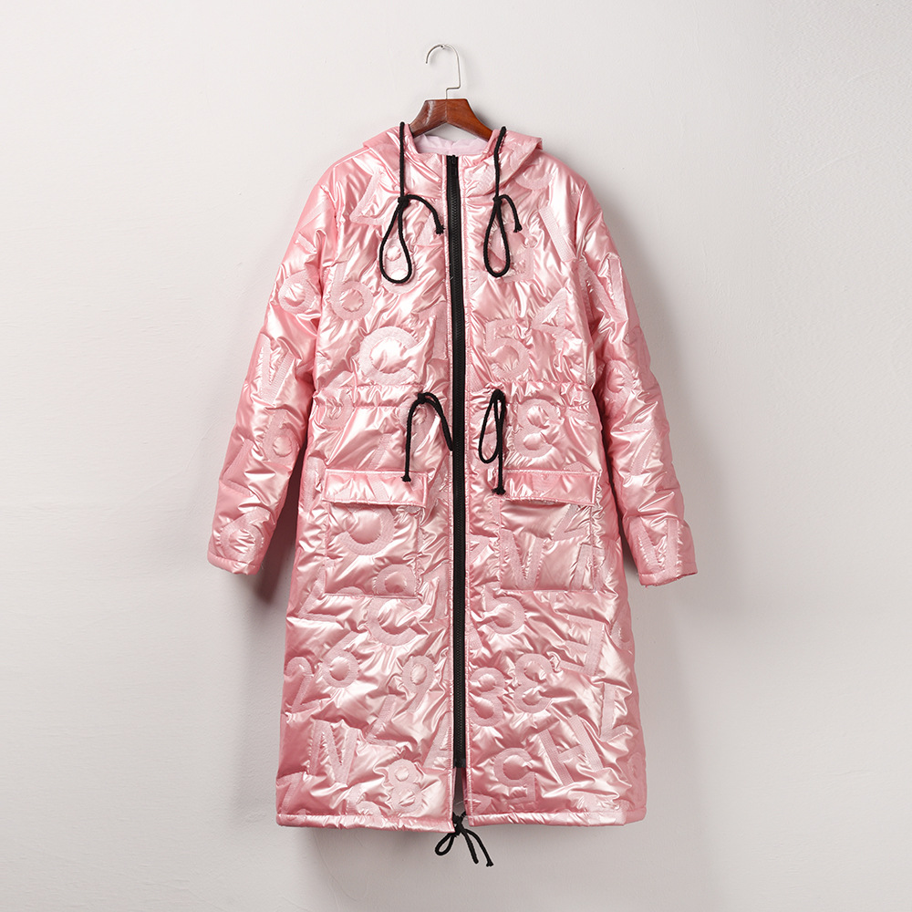 Bright quilted fashionable warm cotton clothing in winter Pink - Shop at LoveMi